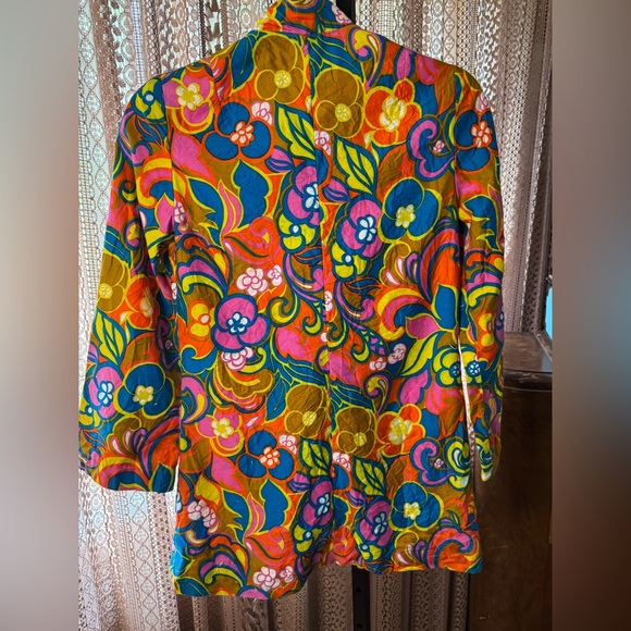 VTG Vibrant Floral Blouse/Jacket - Picture 4 of 5